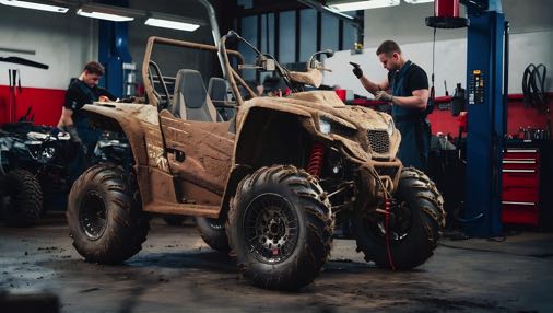 ein-atv-mit-gebrochenem-rad-der-werkstatt-wartet-auf-reparatur